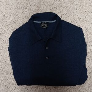 Jos. A. Bank Men's Navy Italian Merino Wool Pullover, Size XL